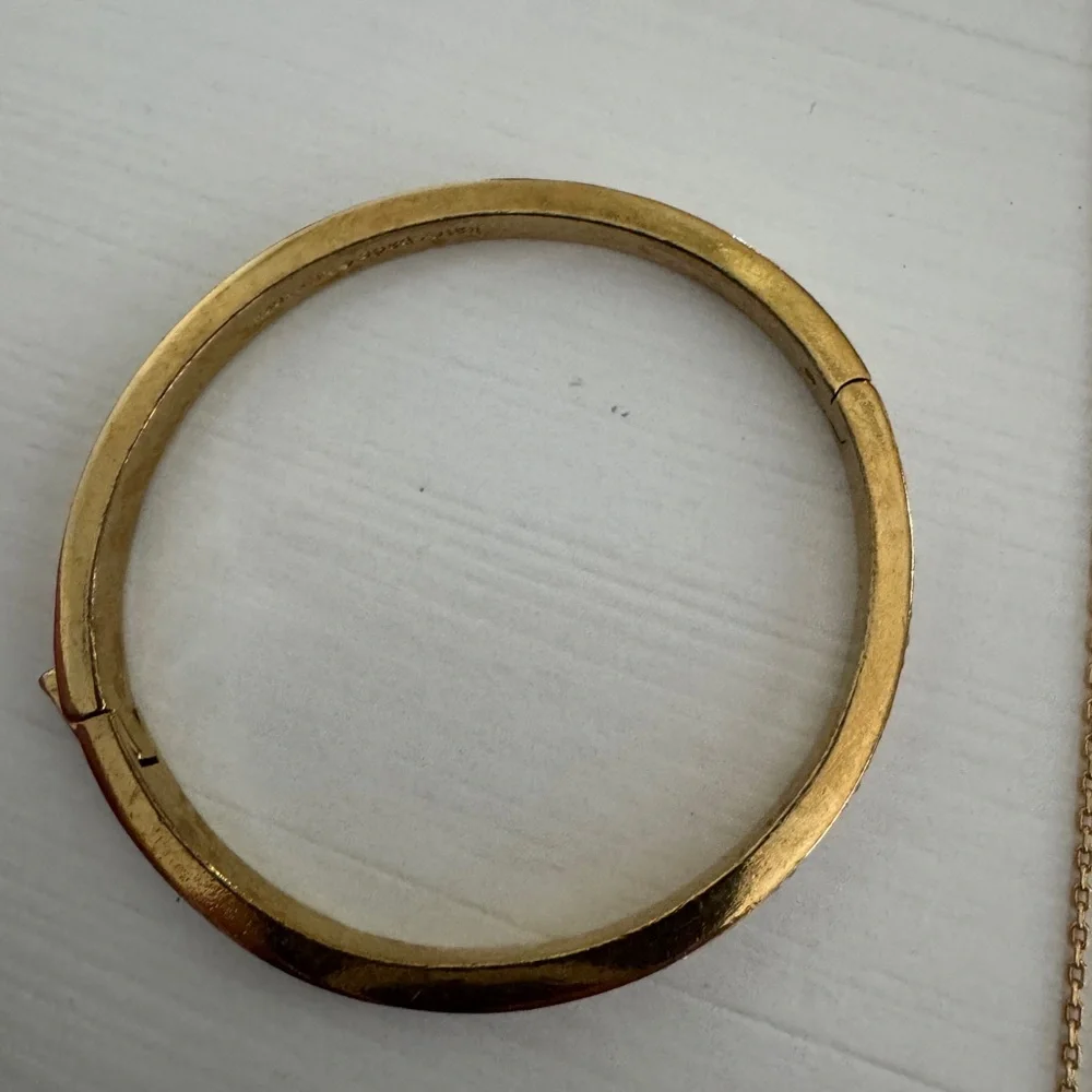 Kate Spade Neclace bracelet and earrings set gold jewelry